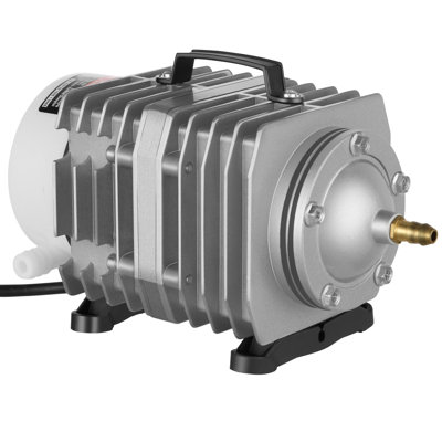 Pompe à air électromagnétique commerciale, 50 W, pompe à air 1110 GPH hydroponique avec distributeur à 8 ports reliant les clapets anti-retour à diaphragme en acier inoxydable, pour aquarium, aquarium, étang et culture hydroponique
