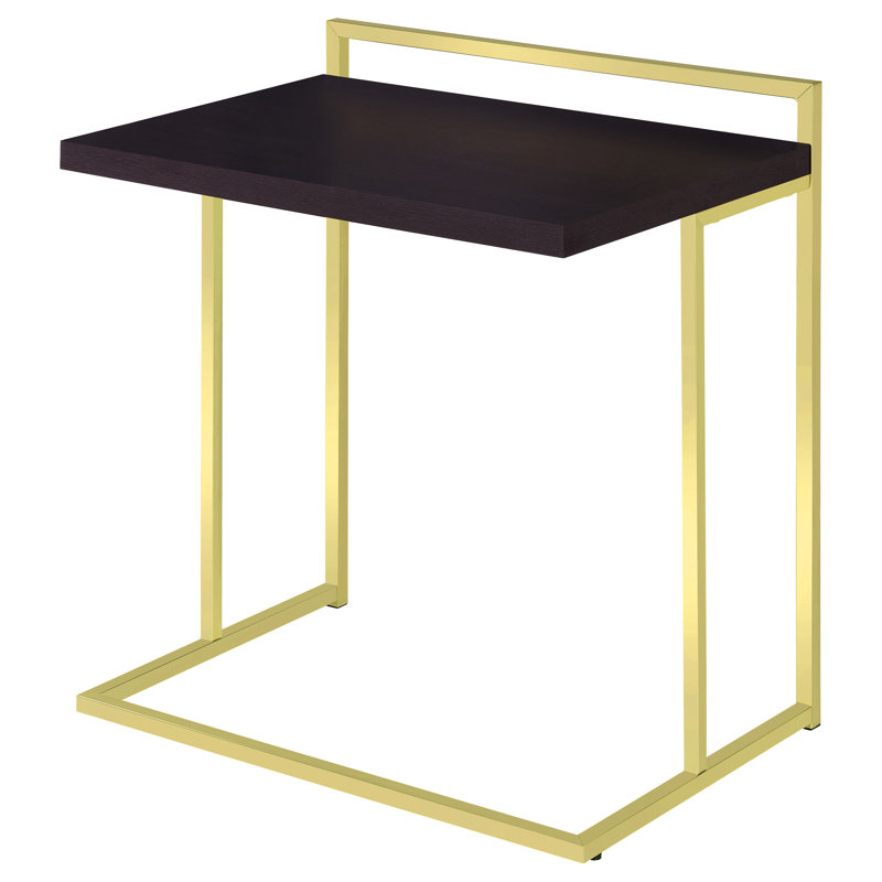 Table de bout Chandlar C Table, Or, Capuccino brun
