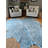 Handmade Blue Metallic Acid Washed Cowhide Rug