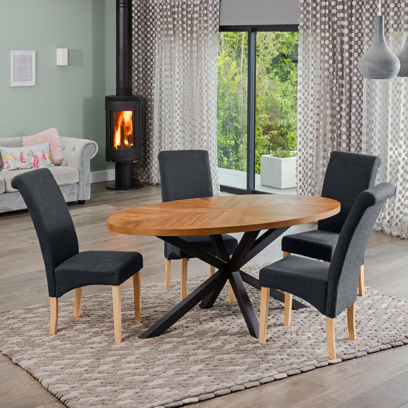 Soderquist 4 - Person Dining Set, Black