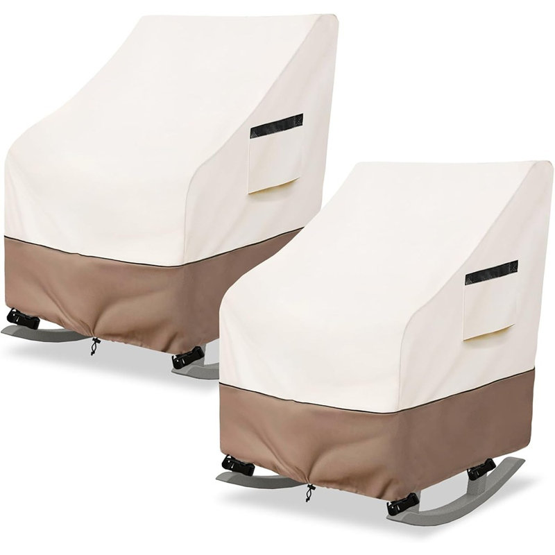 Housse pour chaise berçante d'extérieur 2 pièces