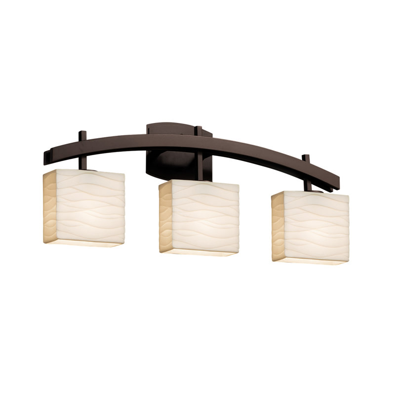 Éclairage pour salle de bain 3 lumières Amany, Noir mat, Cascade
