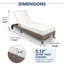 Chaise longue d'extérieur en osier de patio avec 5 dossiers réglables et roulettes (ensemble de 4)
