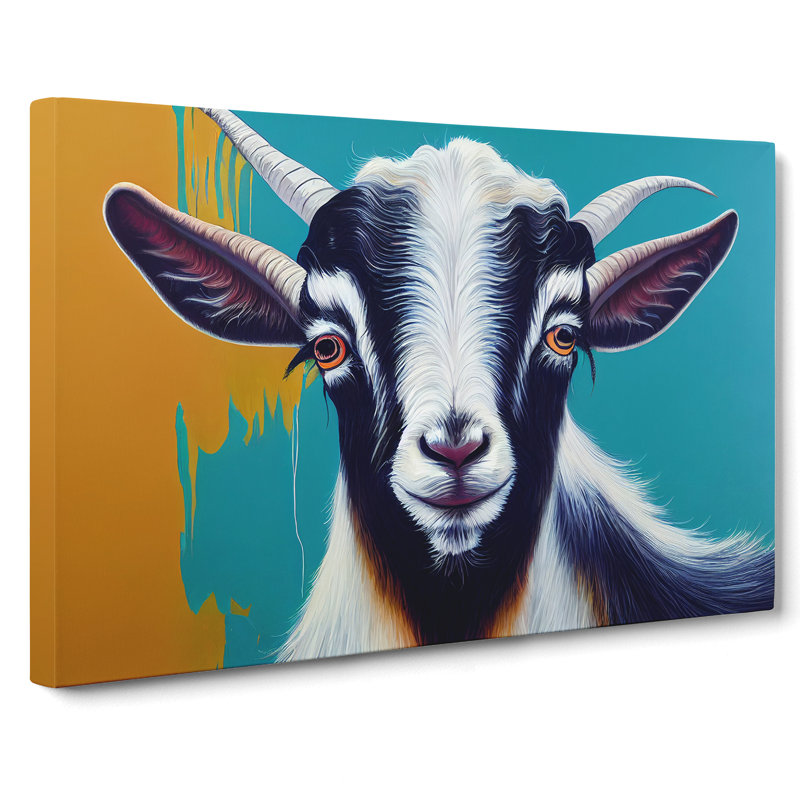 Goat In Colour Vol.2 - Wrapped Canvas, 40cm H x 60cm W x 3cm D