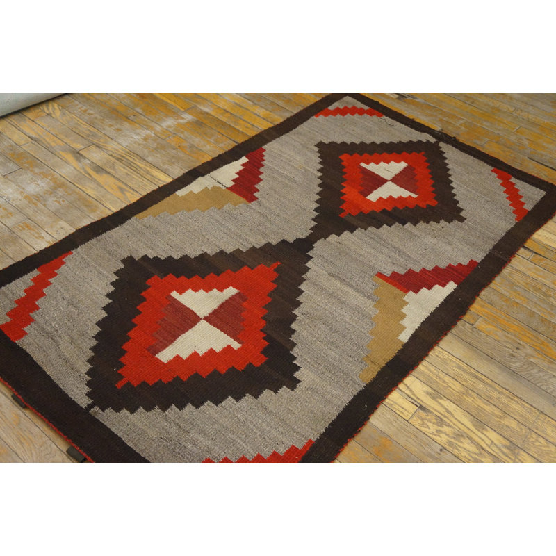 Tapis tissé à plat Tribal Antique