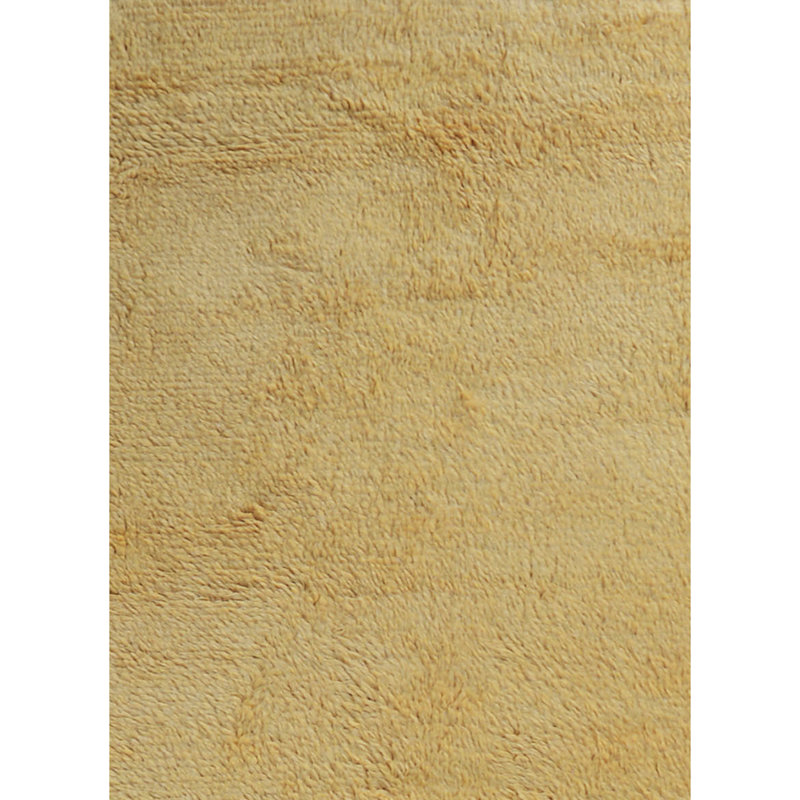 Tapis doré en laine noué à la main, Rectangle 2 pi x 3 pi, Sans motif ni couleur unie
