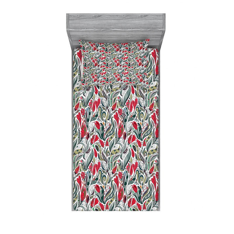 Microfiber Floral Sheet Set