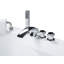 Clouser 1500mm x 201mm Corner Whirlpool Acrylic Bathtub with Faucet