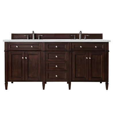 Brittany 72" Double Vanity W/FreePower Wireless Charger