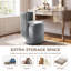 Velvet Swivel Accent Chair With Footstool-636973594