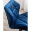 Fauteuil de bureau pivotant et capitonné, bleu-608115833