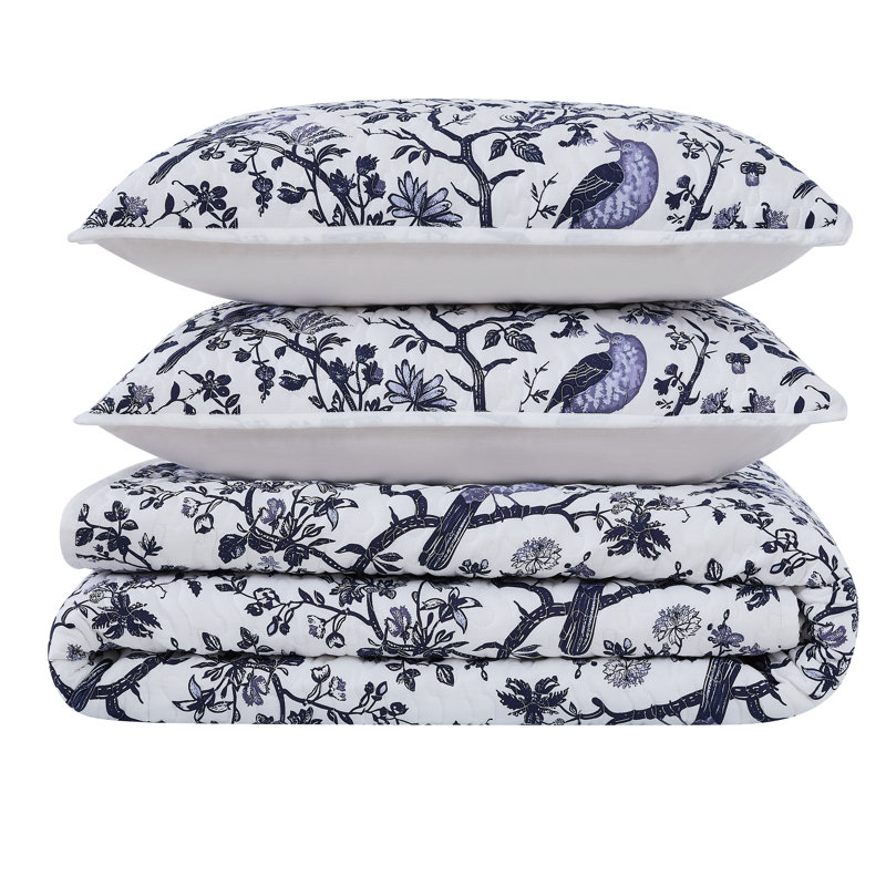 Ensemble de courtepointe Brooklyn Loom Ava, Courtepointe pour grand lit + 2 taies décoratives