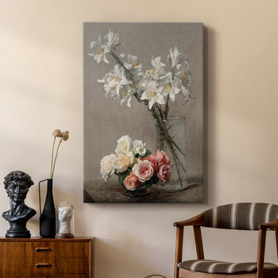 Roses et lys rétro - galerie Cavas sur mesure