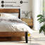 Base de lit plateforme en bois massif Acacia Premium Emery avec tête de lit incluse, aucun sommier requis, capacité de poids de 800 lb.-1265860188-1230953403
