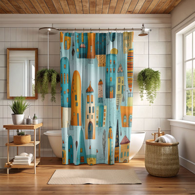Rideau de douche Chirpy Town - Premium