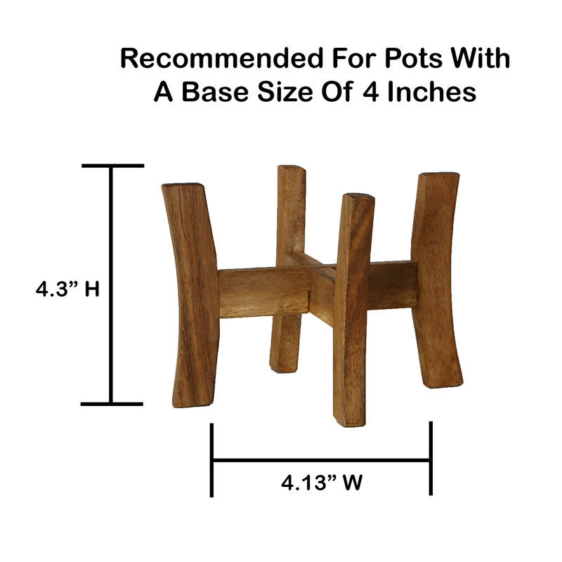 Support pour plante Haden, H 4,3 po x l 4,13 po x P 4,13 po