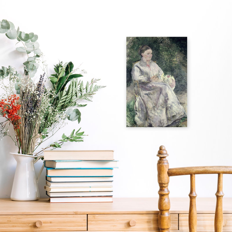 Portrait Of Julie Velay, Wife Of The Artist, C.1874 Abstract Contemporary Portrait Wall Art Print, 45.72cm H x 30.48cm W
