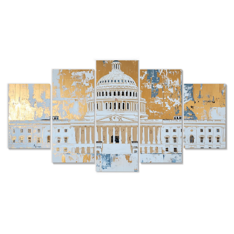 Mihos I - Patriotiste américain, art mural moderne, 5 pièces