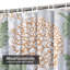 Rideau de douche imperméable à motif floral d'automne rétro avec 12 crochets-836965754