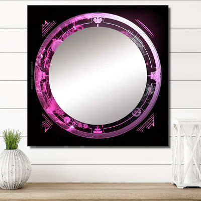 Troisième œil chakra mystique cercle VI - Christianisme carré miroir mural pour chambre à coucher