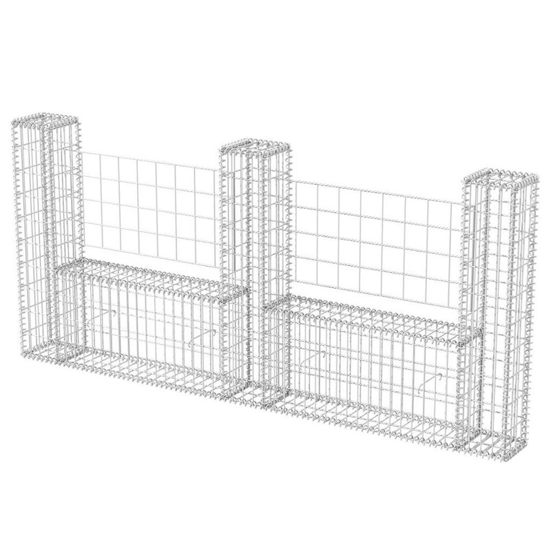 Marthasville Garden Gabion, 100 cm H x 240cm W x 20cm D