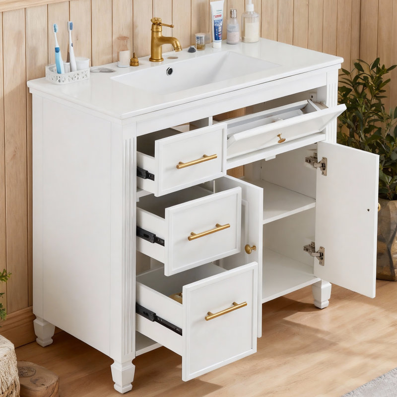 36 Inch White Bath Vanity
