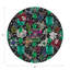Jewel Box Emeralds Skulls Vegan Leather Round Pebble Placemat