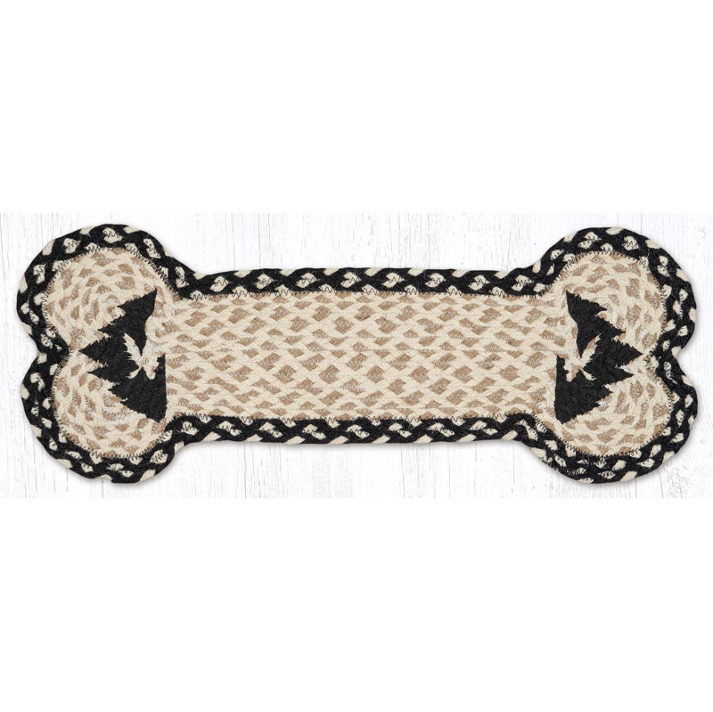 Tapis en jute tressé à la main, 9 po x 24 po