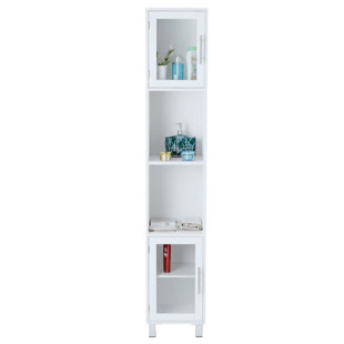 Costway Freestanding Bathroom Storage Cabinet Linen Tower Kitchen