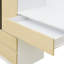 Armoire de bureau à 3 portes avec rangement en bois pour chambre à coucher avec tablettes et 3 tiroirs-628275086
