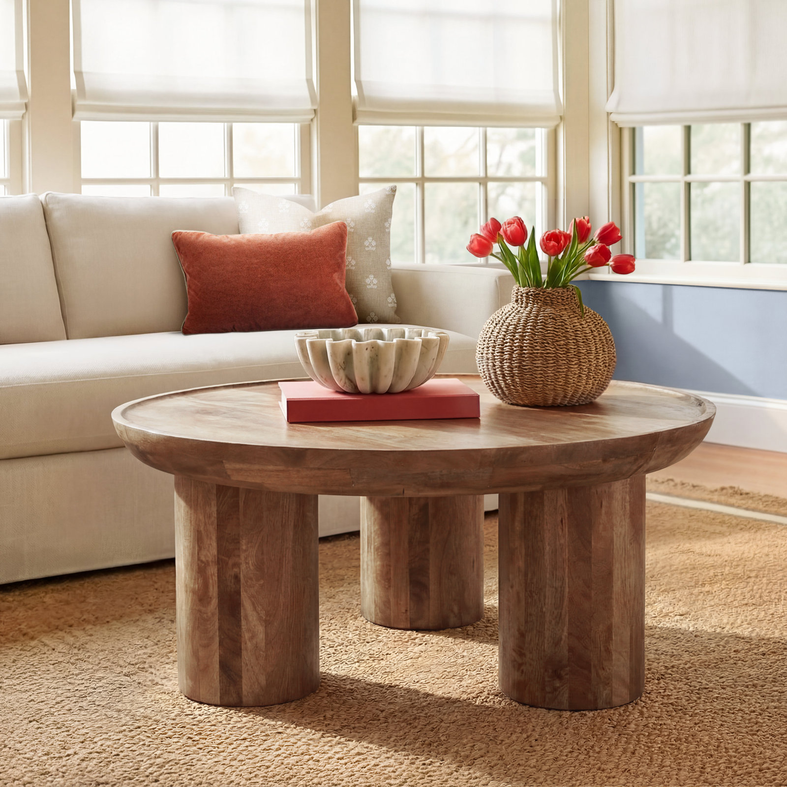 Hailie Solid Wood 33" Coffee Table