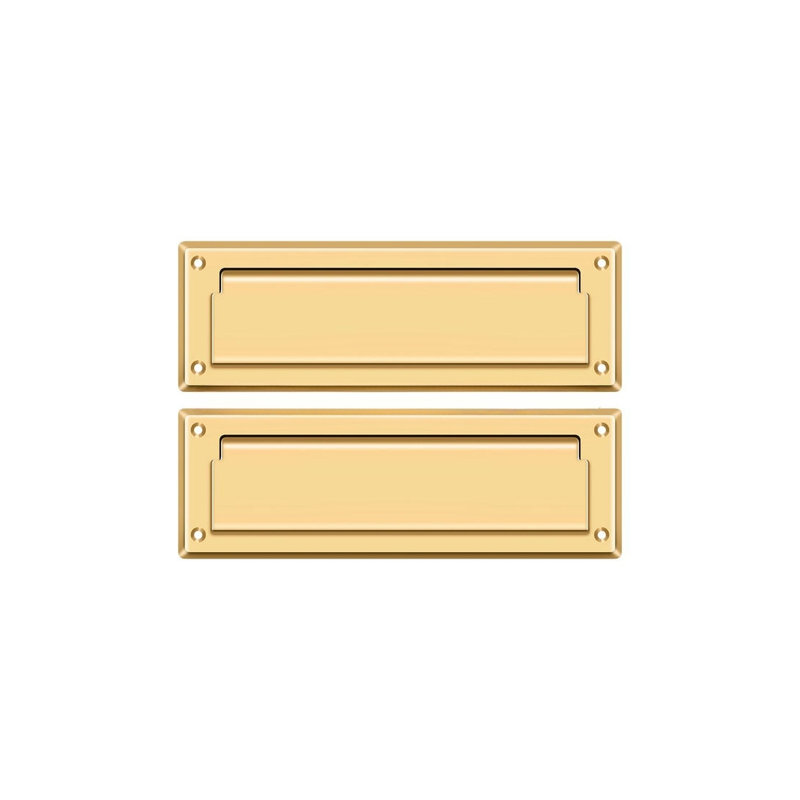 9" in x 3" Brass Mail Slot, PVD Polished Brass
