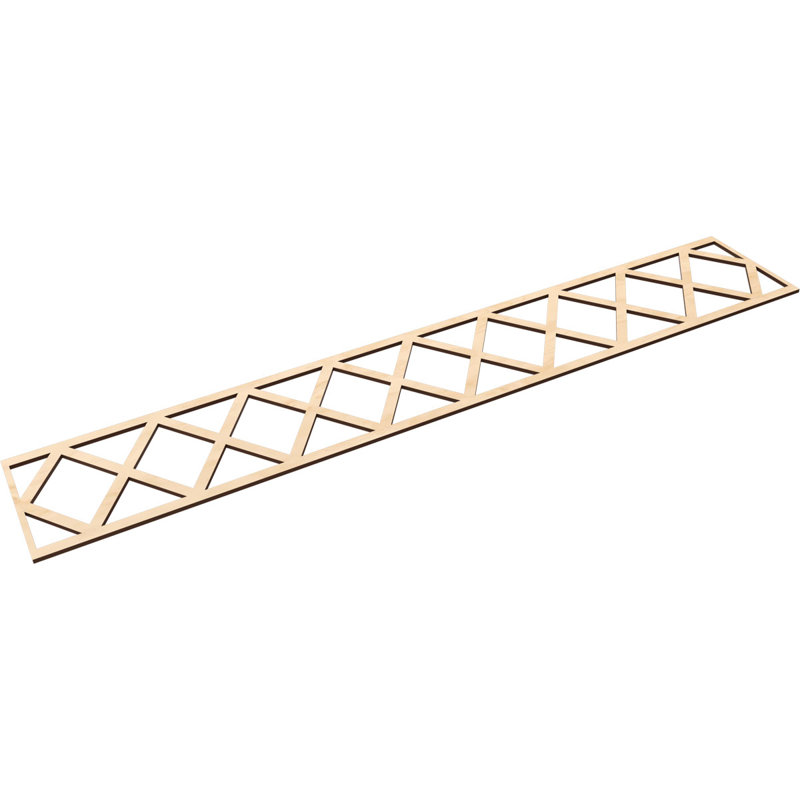 Cimaise Wolford, Bouleau, H 8 po x l 46,625 po x P 0,25 po