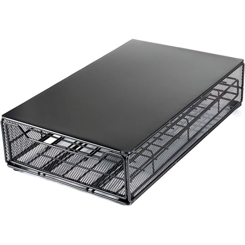 Tiroir organisateur de café - Support de rangement en métal pour 60 disques, solution de comptoir de cuisine