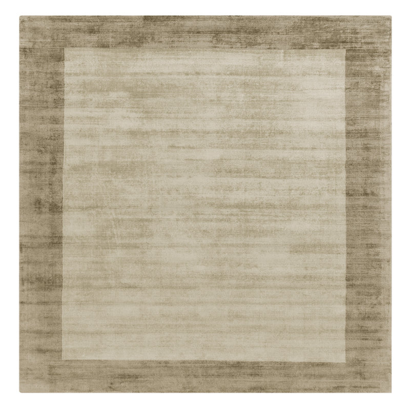Desrosiers Shinny Bordered Smoke/Putty Area Rug, Square 200cm