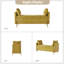 Banc rembourré avec rangement à compartiments et coussins décoratifs l 56 po Aristides-188117298