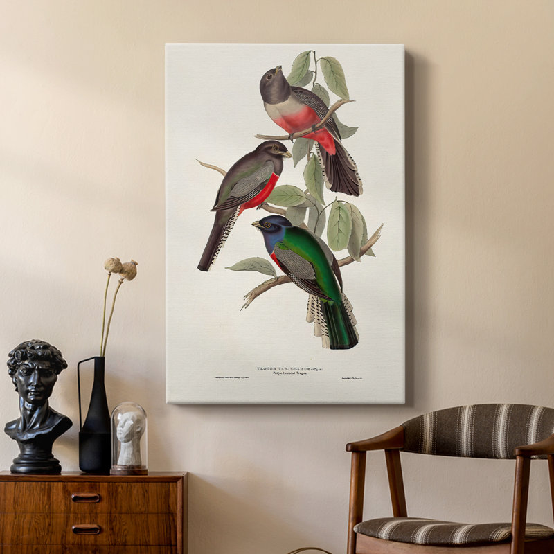 ElegantTrogonsV - galerie Cavas sur mesure, H 60 po x l 40 po