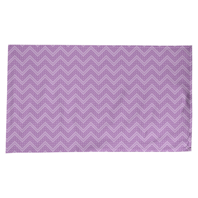 Stephenie Classic Hand Drawn Chevrons Tablecloth, Light Violet