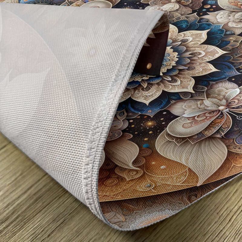 Polyester Eggshell Sea Blue Indigo Rectangle Placemat