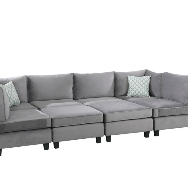 Velvet 8Pc Modular Sectional Sofa