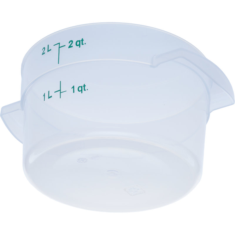Contenant alimentaire rond 2 pintes - transparent, Transparent