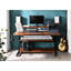 Bureau de musique Willow cerise et noir pour clavier 61 touches, plateau de table de 18 mm d'épaisseur, l 47 po x l 9 po, bureau au-dessus de la tablette, l 9 po, tablette haut-parleur, l 51 po, l 16 po, espace de rangement de la base, l 40 po L 13 po x H 6 po