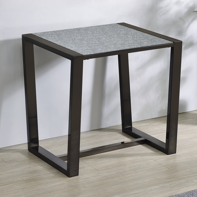 Wilodyne Mazie End Table w/Pattern Mirror