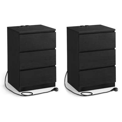 40cm W Manufactured Wood Bedside Table