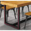 Ensemble de table moderne simple en bois massif et fer-106679759