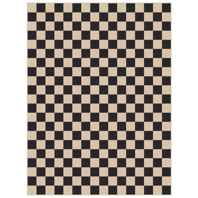 Tapis modernes lavables à carreaux modernes pour le salon, le lit et la salle à manger