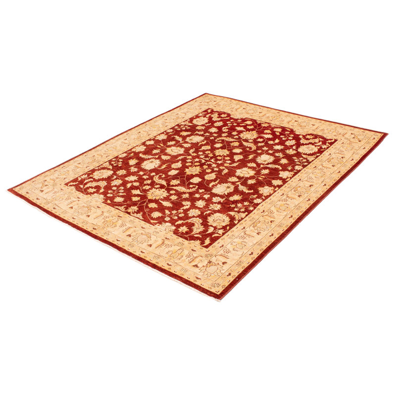 Tapis unique en laine noué à la main brun / beige nouvel âge 8 pi 4 po x 10 pi Brekstad
