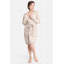 Peignoir luxueux à motif léopard avec ceinture à poches avant - Beige-636718459