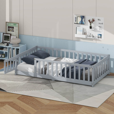 Floor Bed With Fence And Door