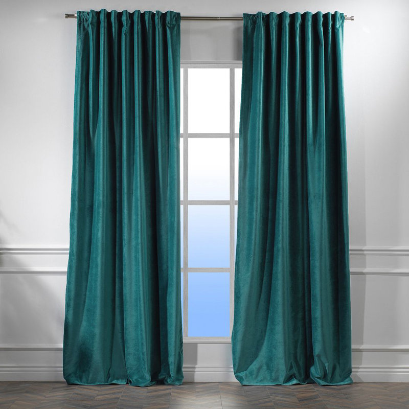 Blackout Curtain Single Panel, 145cm H x 140cm W, White
